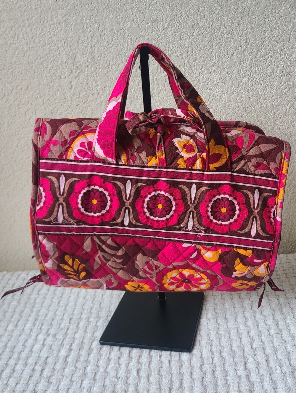 Vera Bradley Quilted Floral Weekender Bag Travel Bag - Picture 2 of 11